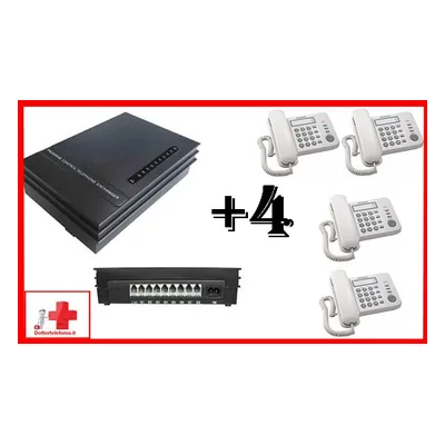 Kit Centralino DIGI 208 e 4 Telefoni