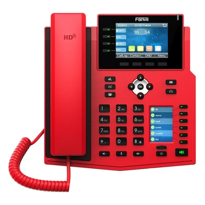 Fanvil X5U-R — Telefono IP Gigabit, rosso